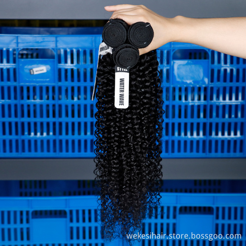 Raw Indian Hair Directly From India Virgin Water Wave 100 Human Hair Weave Unprocessed Cuticle Aligned Hair